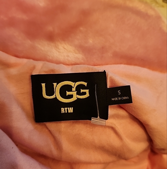 New Ugg Color Block Faux Fur Jacket NWOT Very Oversized Small Fits XL - Picture 5 of 10